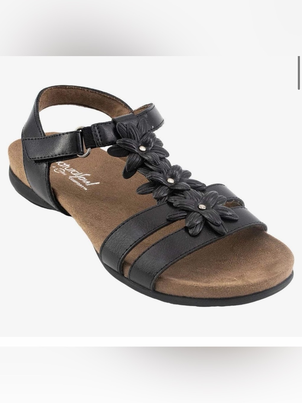 NATURAL SOUL Women's Aaliyah Sandal, Black